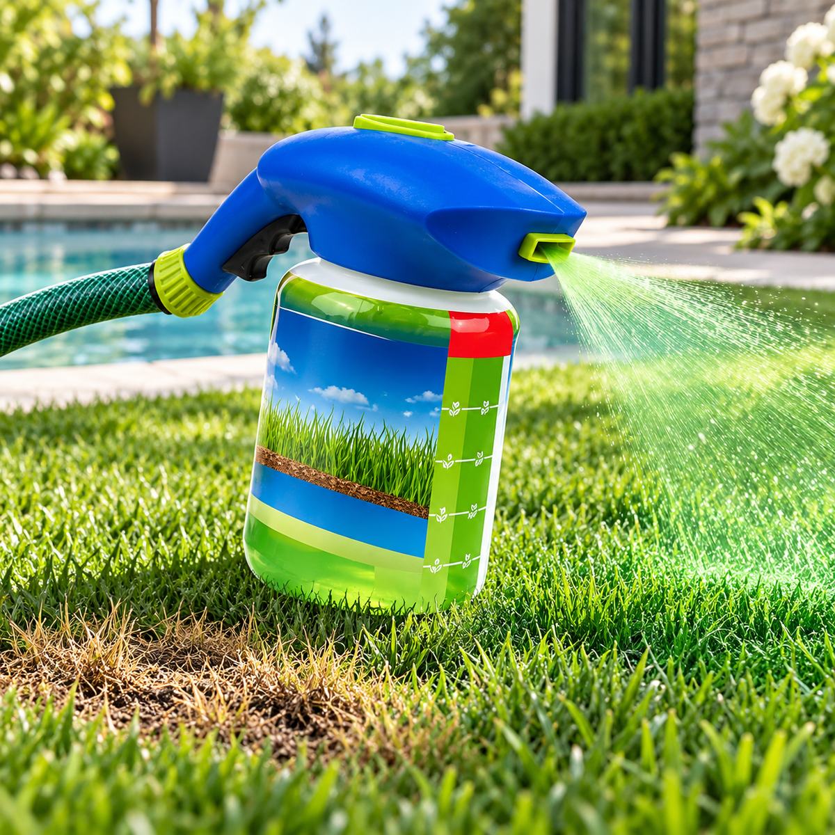 Liquid Lawn Spray On Grass Seed Hydro Mousse for Patchy Lawns