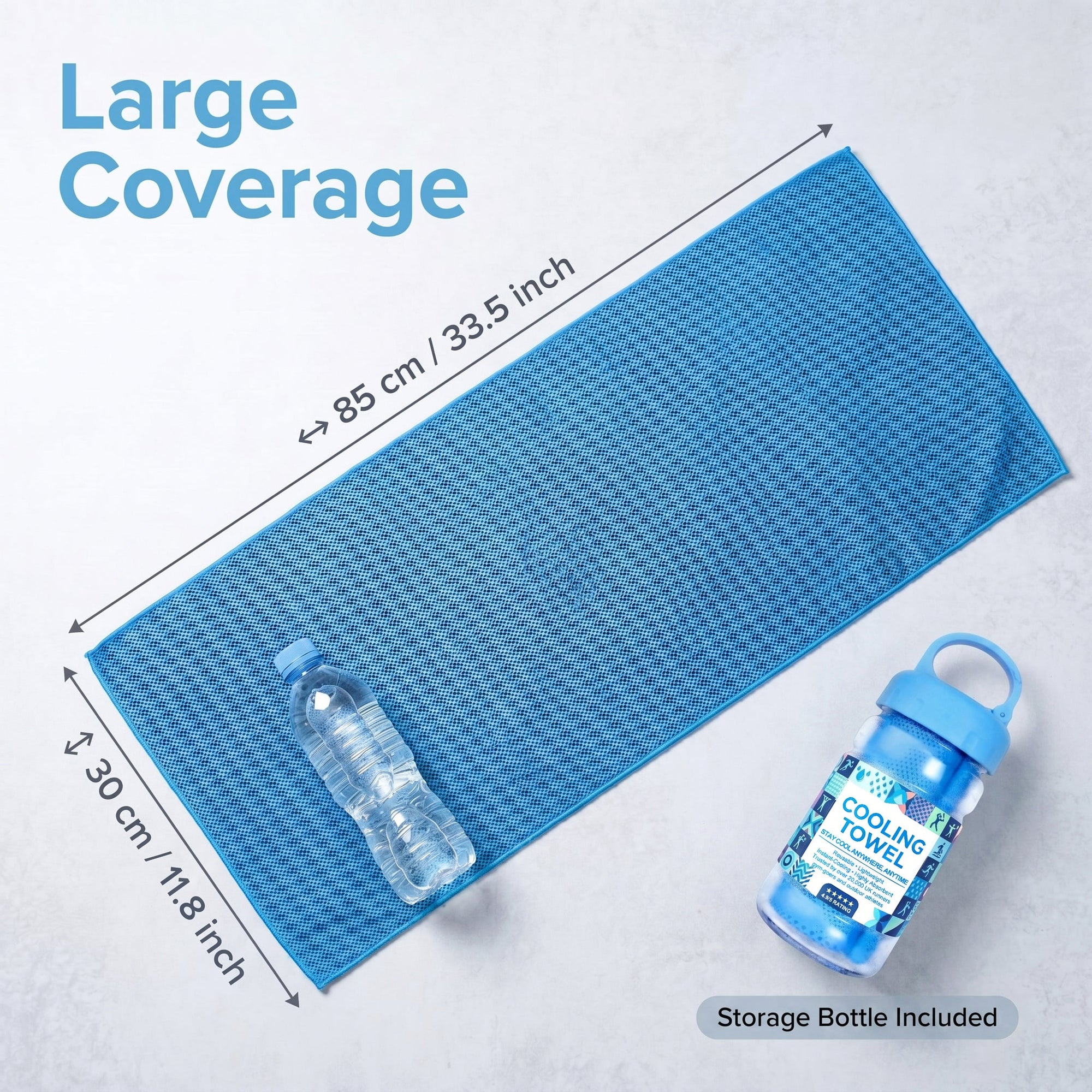 Cold Sweat Towel for Summer Heat with Travel Bottle