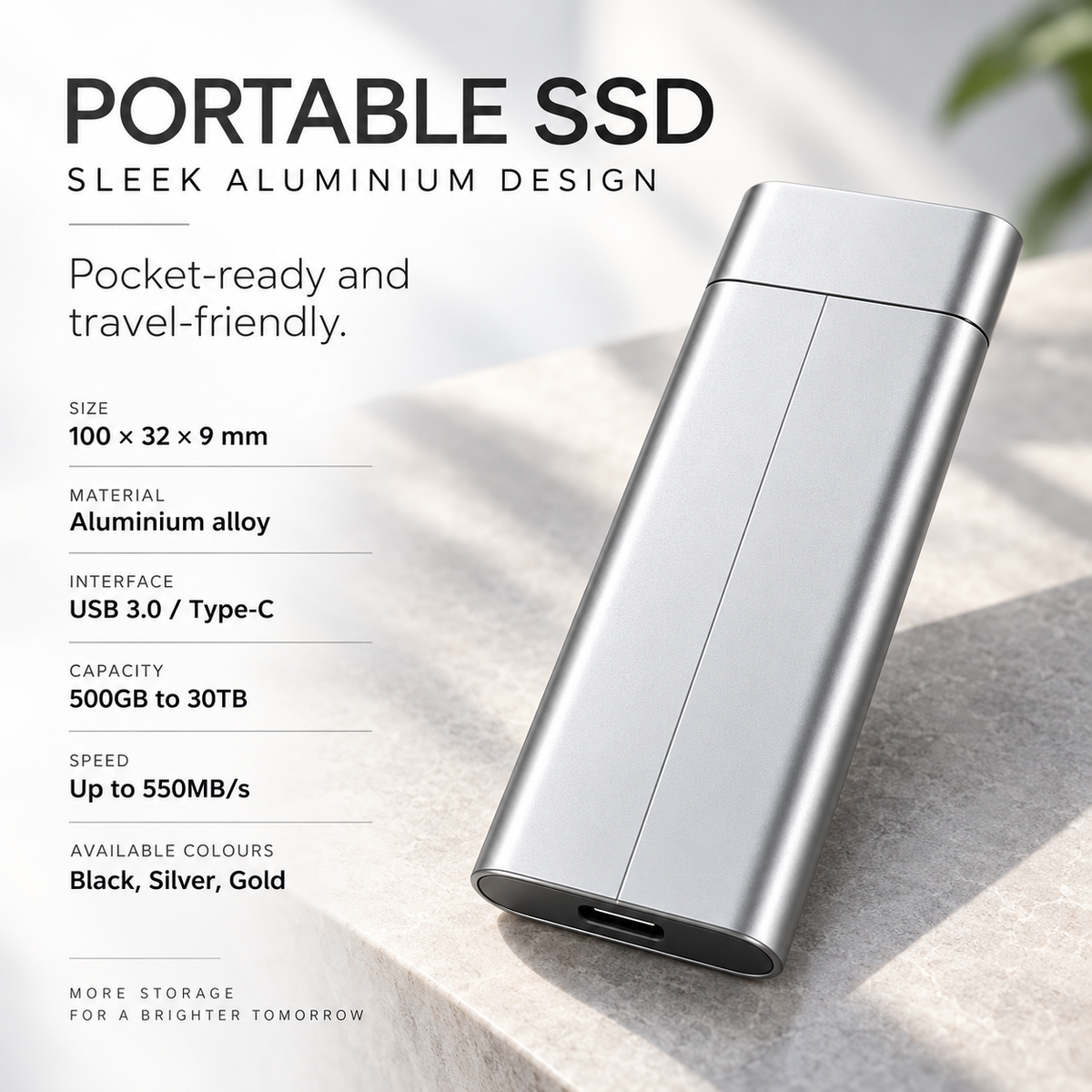 Portable SSD External Hard Drive 4TB to 16TB USB-C