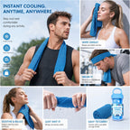 Cold Sweat Towel for Summer Heat with Travel Bottle