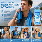 Cold Sweat Towel for Summer Heat with Travel Bottle