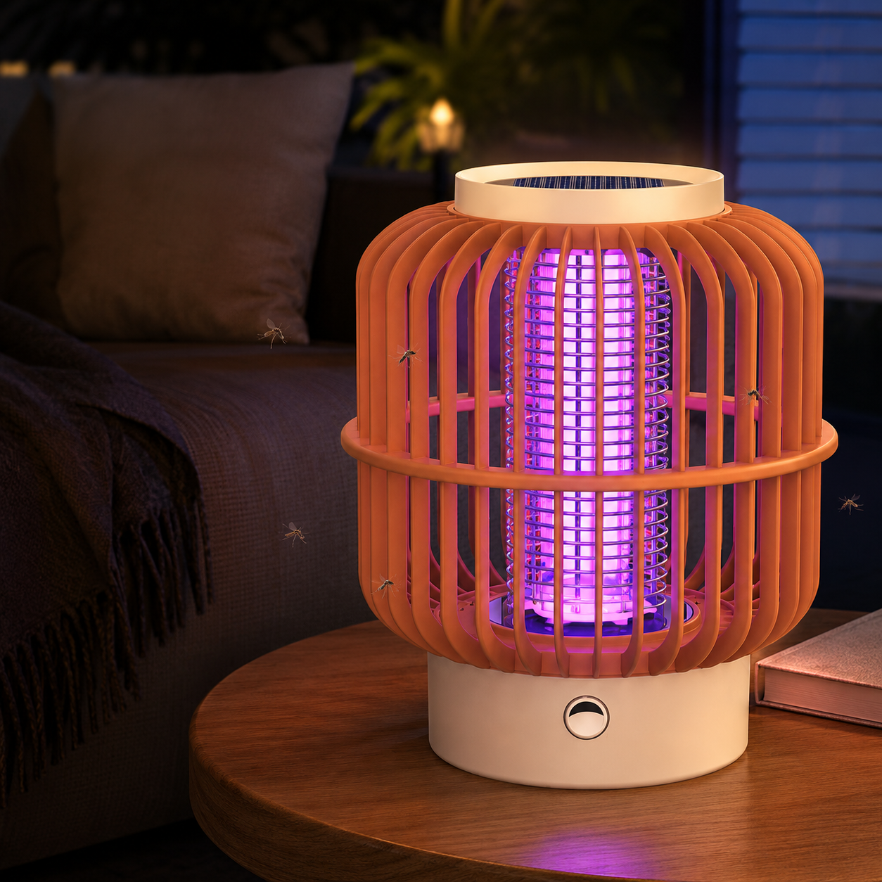 Solar Mosquito Killer Lamp Outdoor USB Rechargeable Insect Trap Light