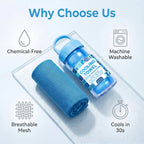 Cold Sweat Towel for Summer Heat with Travel Bottle