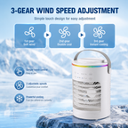 Mini Portable Desktop Air Conditioner Cooling Fan USB Timer RGB