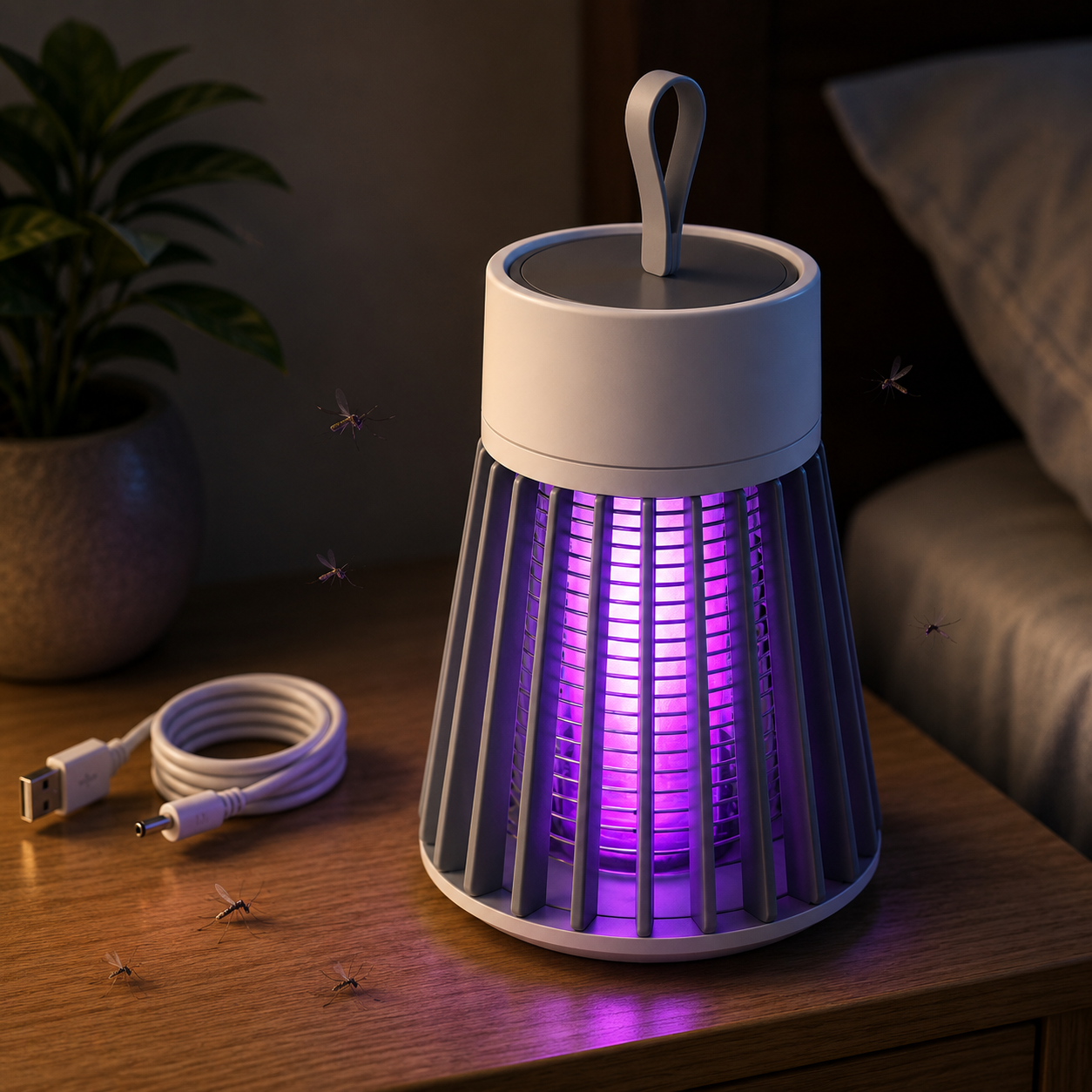 Electric Shock Bug Zapper UV Mosquito Killer Insect Trap Device