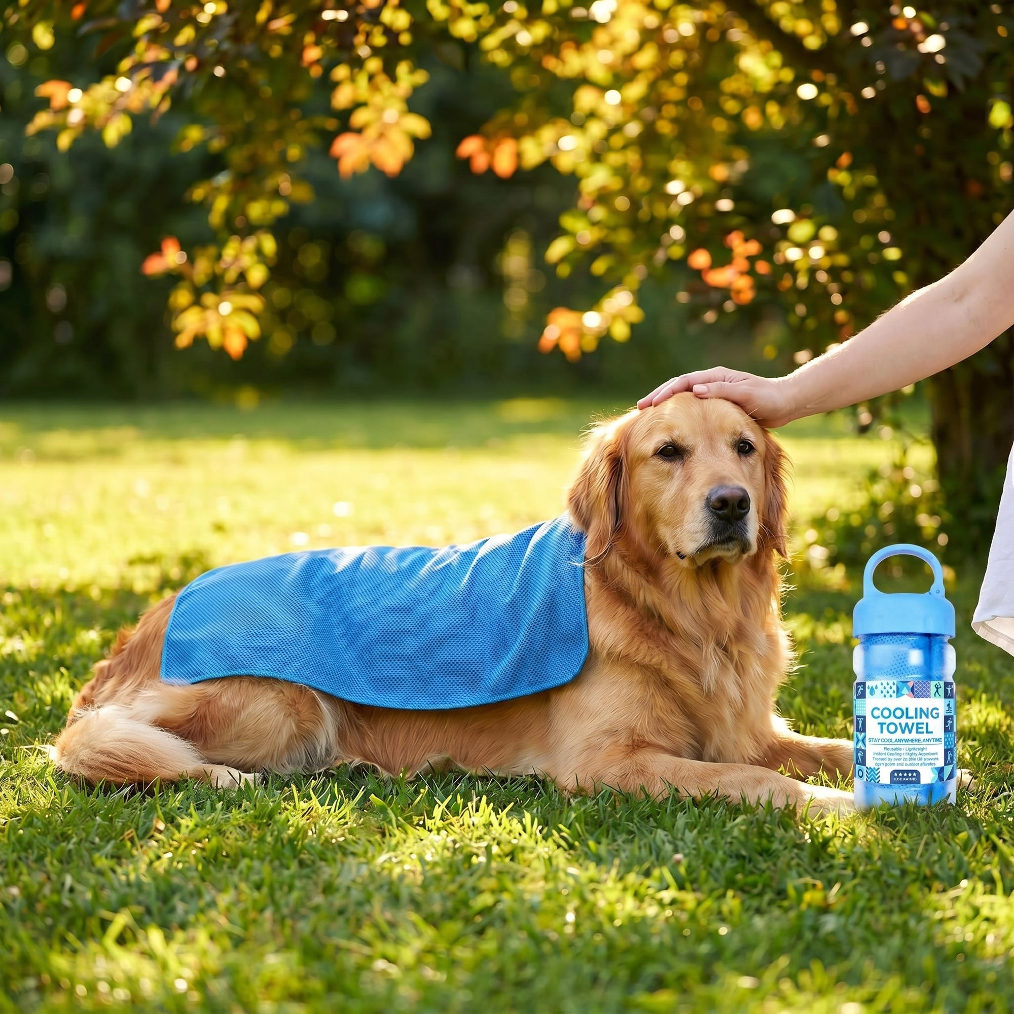 Cold Sweat Towel for Summer Heat with Travel Bottle