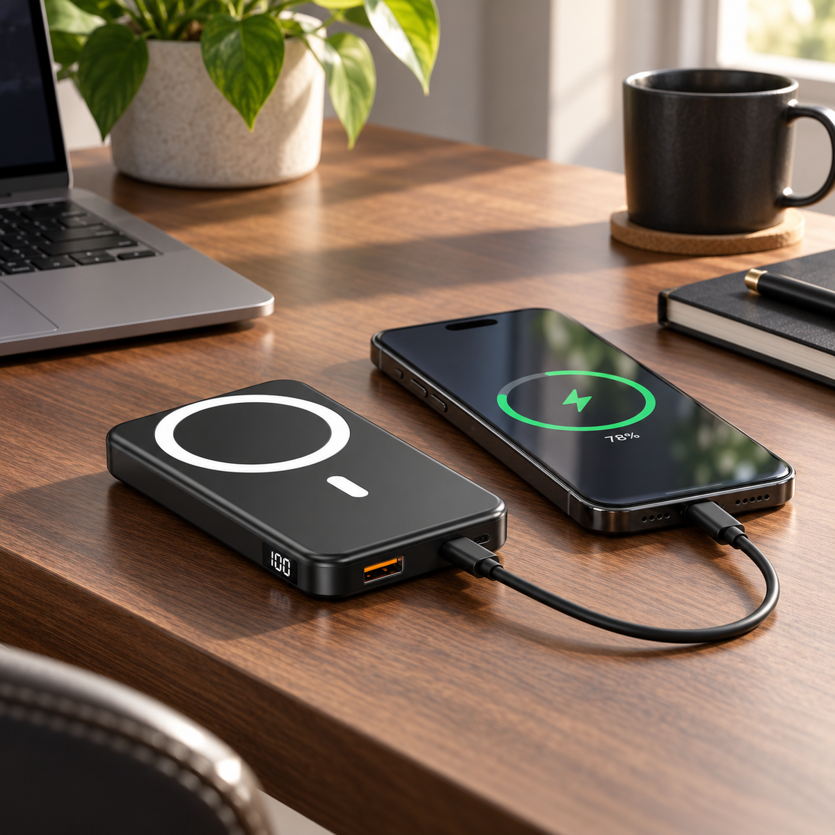 Wireless Power Bank 10000mAh Magnetic Portable Charger
