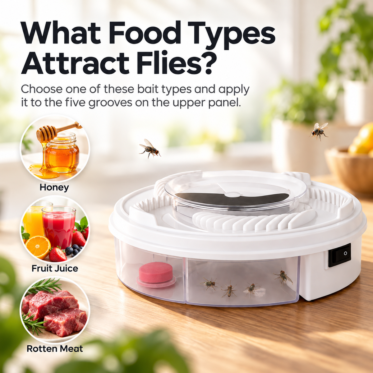 USB Silent Fly Trap Indoor Electric Insect Catcher Non Toxic