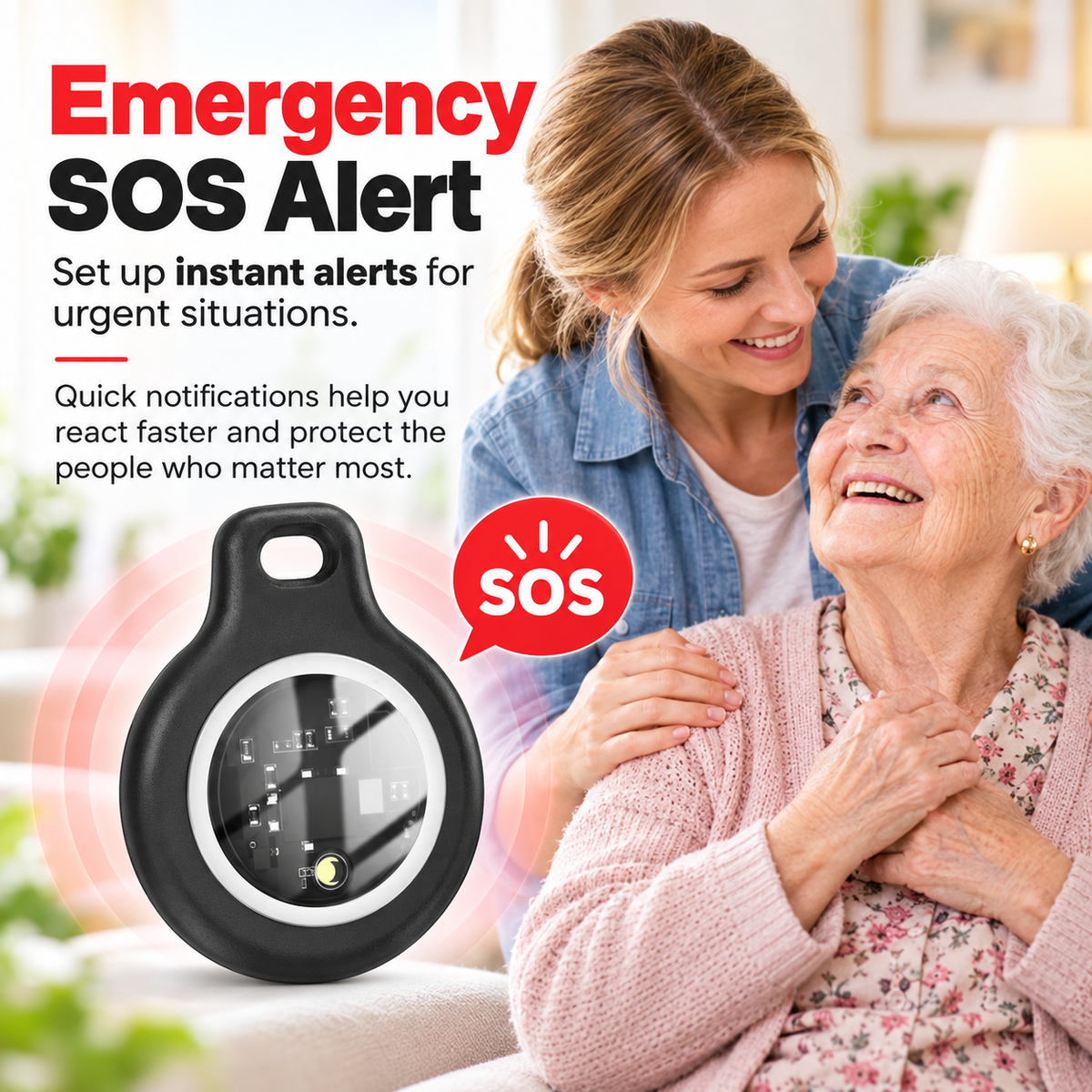 GPS Tracker for Seniors Waterproof Real Time No Subscription