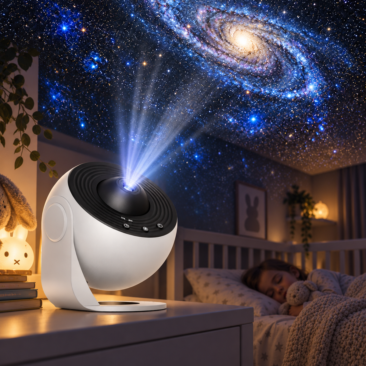 Galaxy Projector 360 Rotating Star Night Light for Bedroom