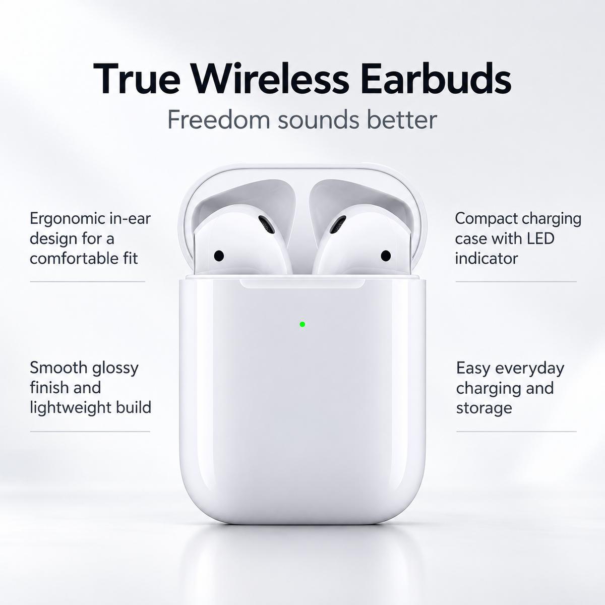 Wireless Earbuds Bluetooth 5.3 with Charging Case Waterproof