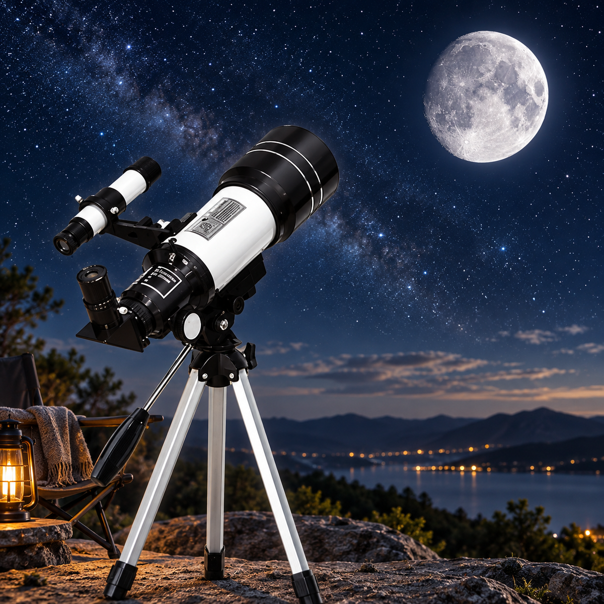 Astronomical Telescope 70mm Aperture 300mm with Tripod for Beginners