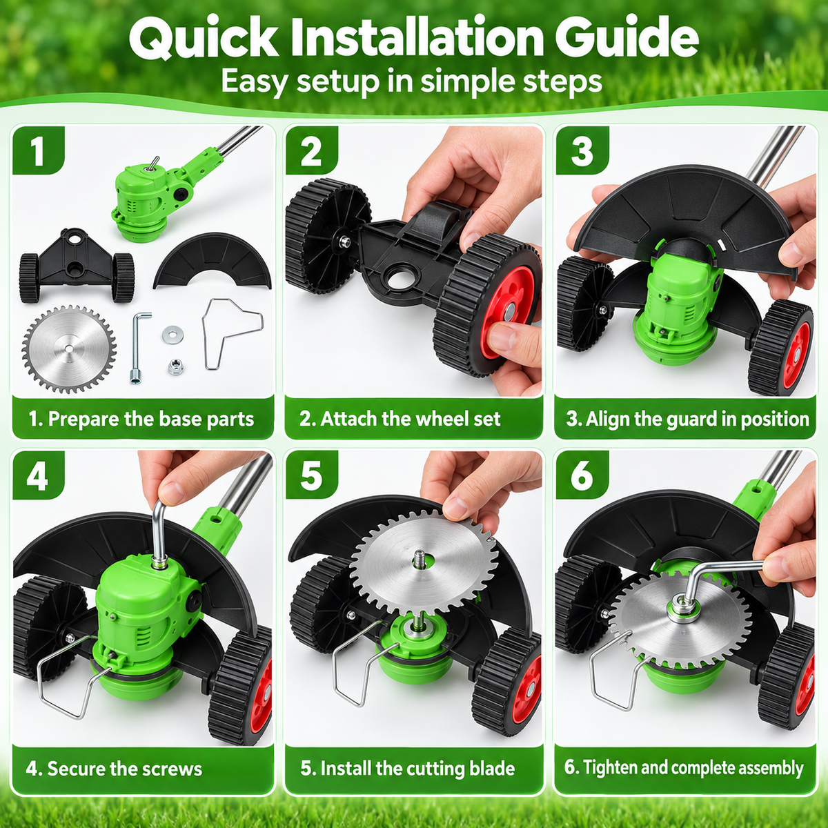 Cordless Electric Grass Trimmer 24V Weed Eater Strimmer