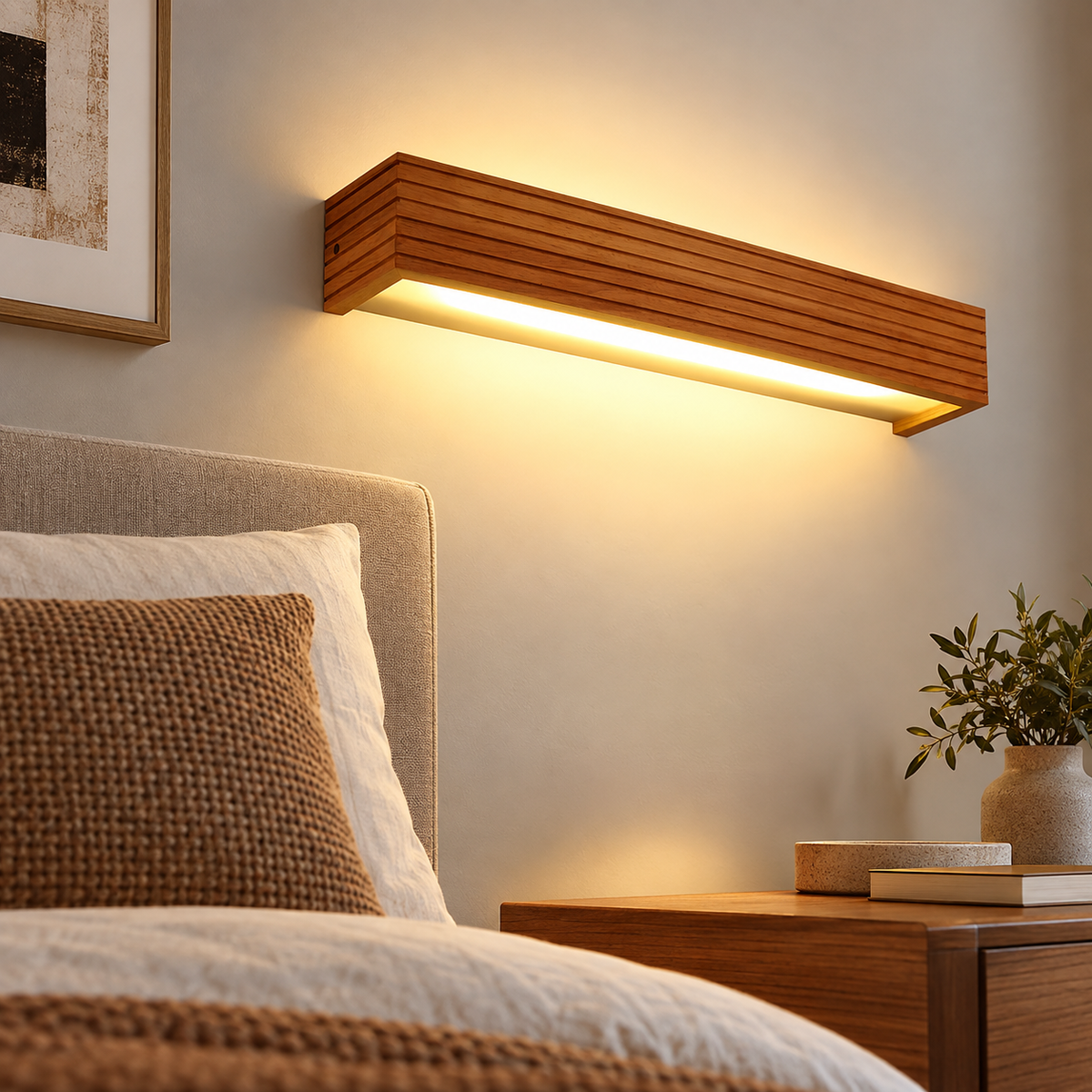 Wooden Wall Lights for Bathroom Mirrors Vanity Lighting