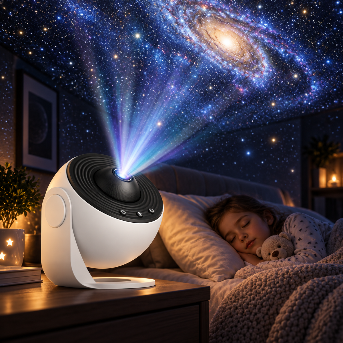 Galaxy Projector 360 Rotating Star Night Light for Bedroom