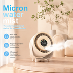 Portable Misting Fan Digital Display Quiet Cooling Humidifier Wall Mount