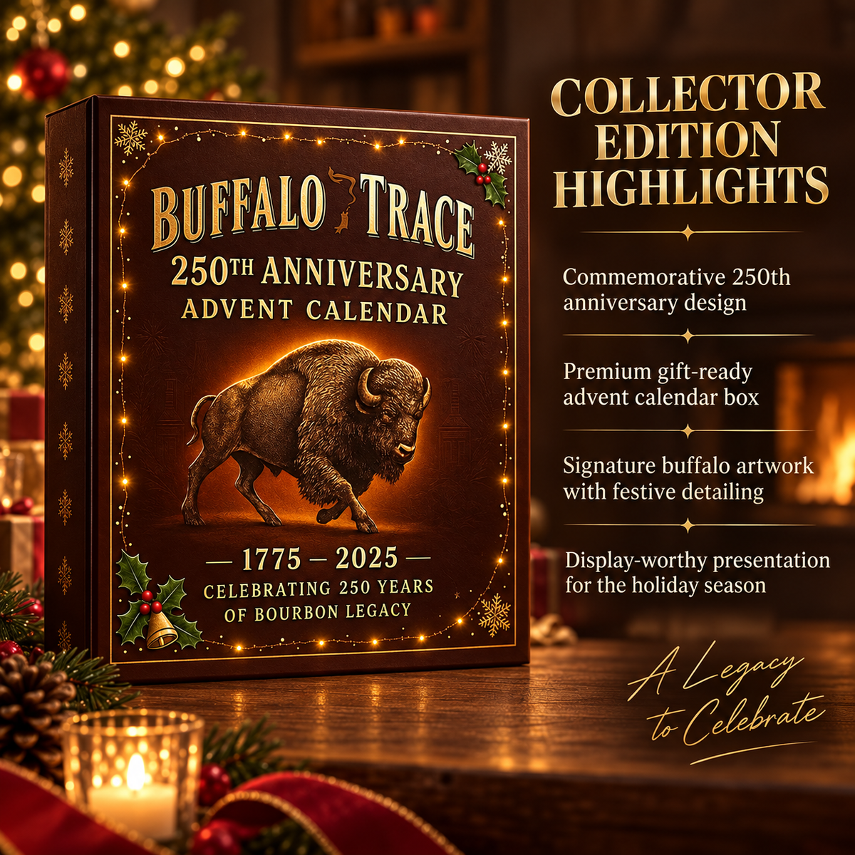 Whiskey Advent Calendar Bourbon Gift Countdown Set