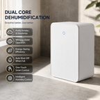 Quiet Home Dehumidifier, Indoor Moisture Absorber for Bathroom, Bedroom & Humid Spaces