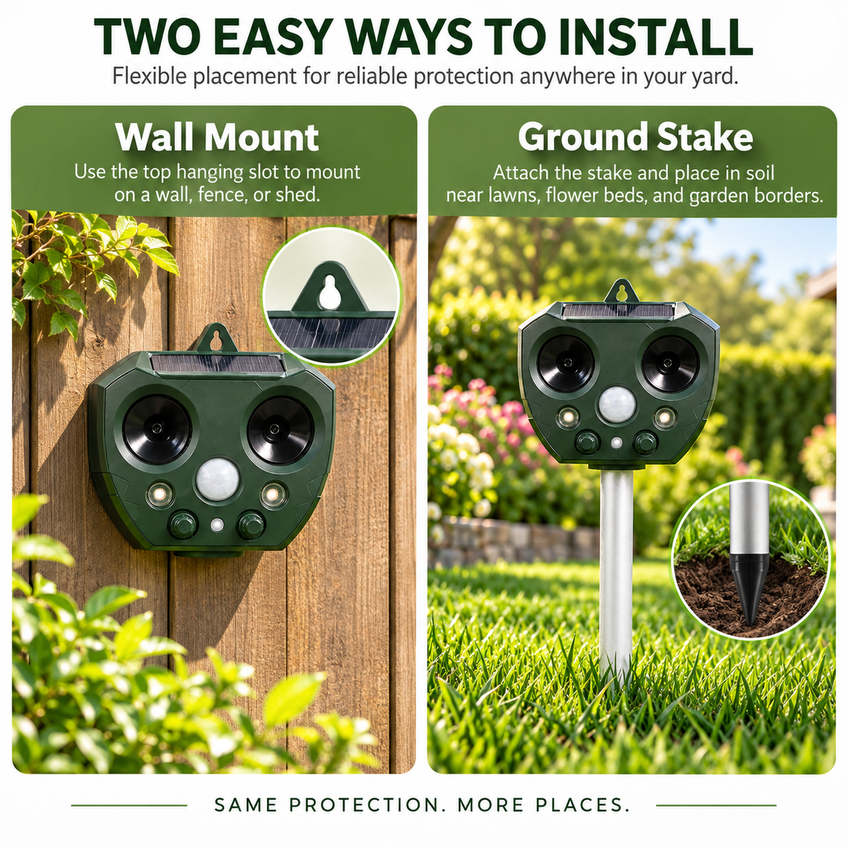 Ultrasonic Bird and Pest Repeller Solar Motion Garden Deterrent