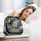 USB Mini Portable Desk Fan 4 Inch 3 Speed Quiet 360 Adjustable