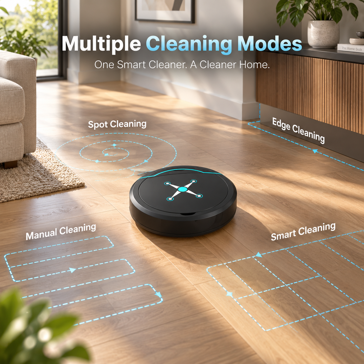 Robot Vacuum Cleaner and Mop Automatic Self-Charging