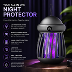 UV LED Mosquito Killer Lamp Rechargeable Electric Insect Trap