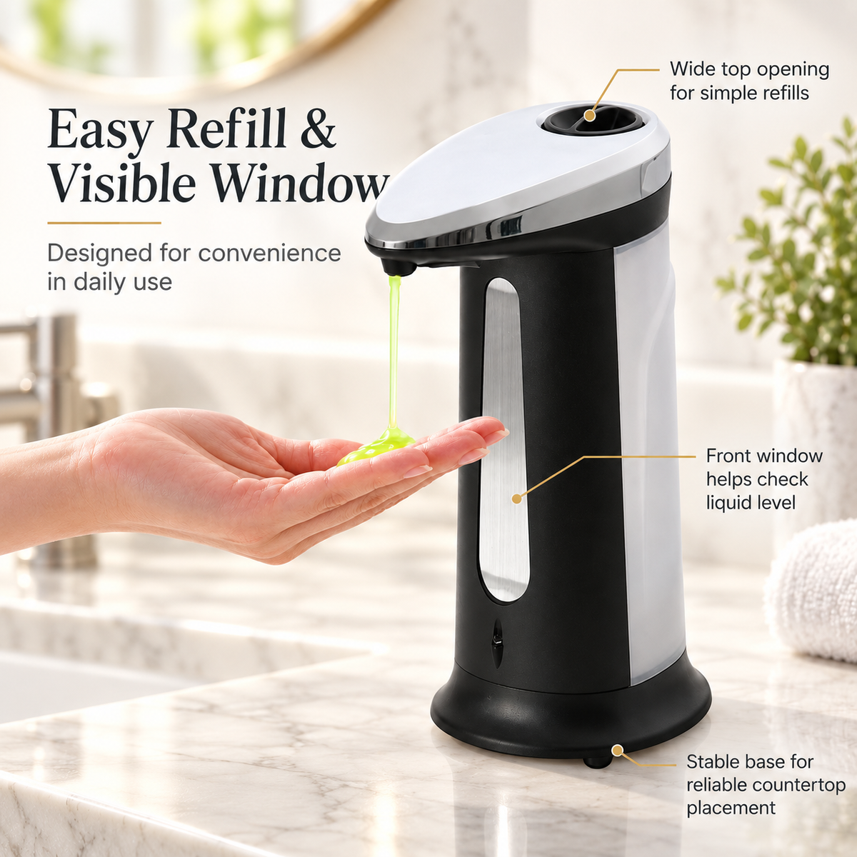 Automatic Soap Dispenser Touchless Infrared Sensor 400ml
