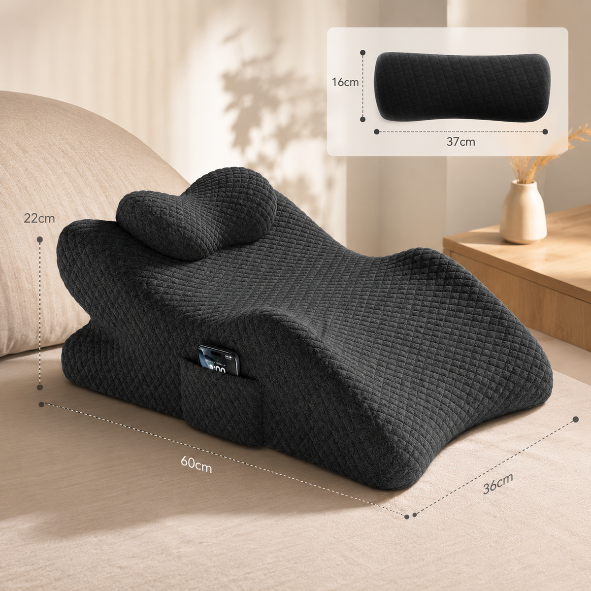 Multifunctional Ergonomic Lumbar & Lounging Support Pillow