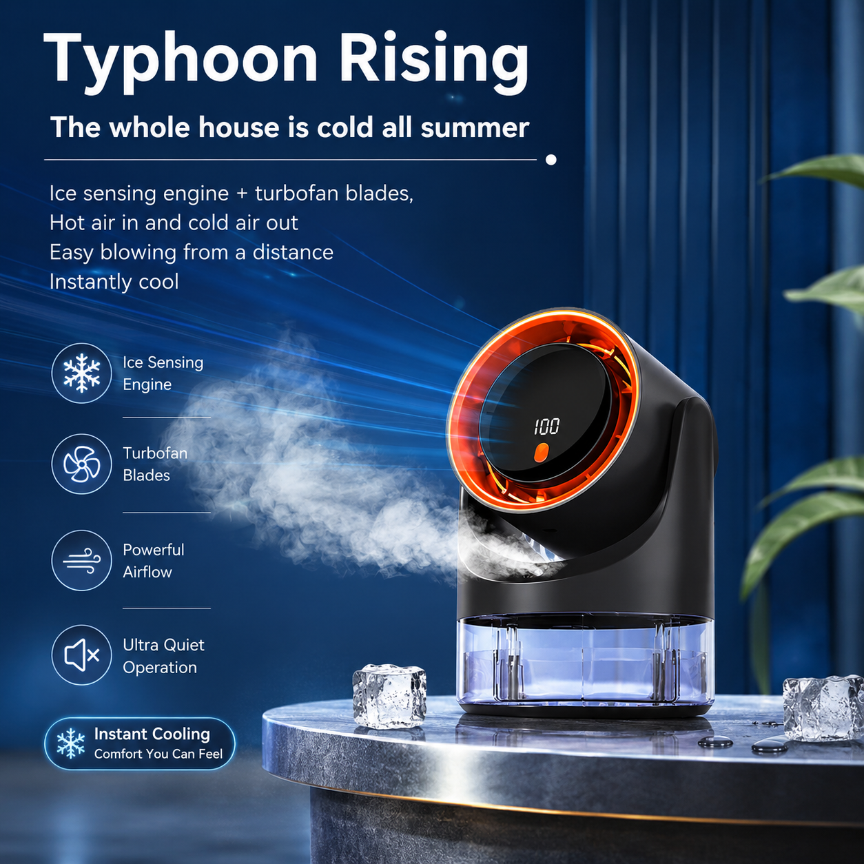 Portable Mini Electric Mist Fan Air Cooler Humidifier Adjustable
