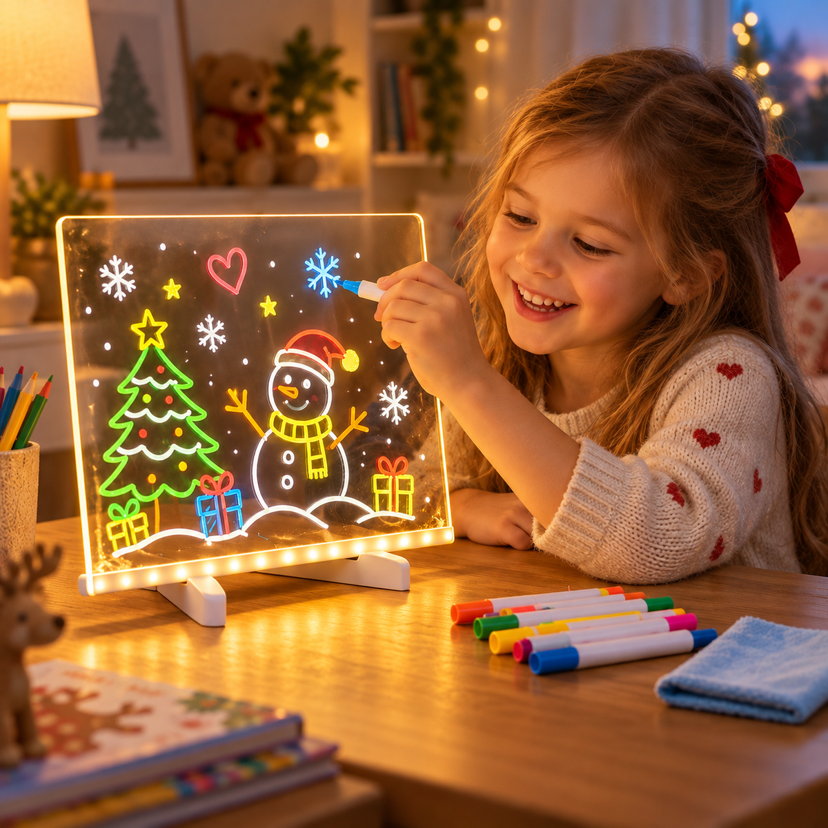 LED Writing Board Kids Light Up Drawing Tablet