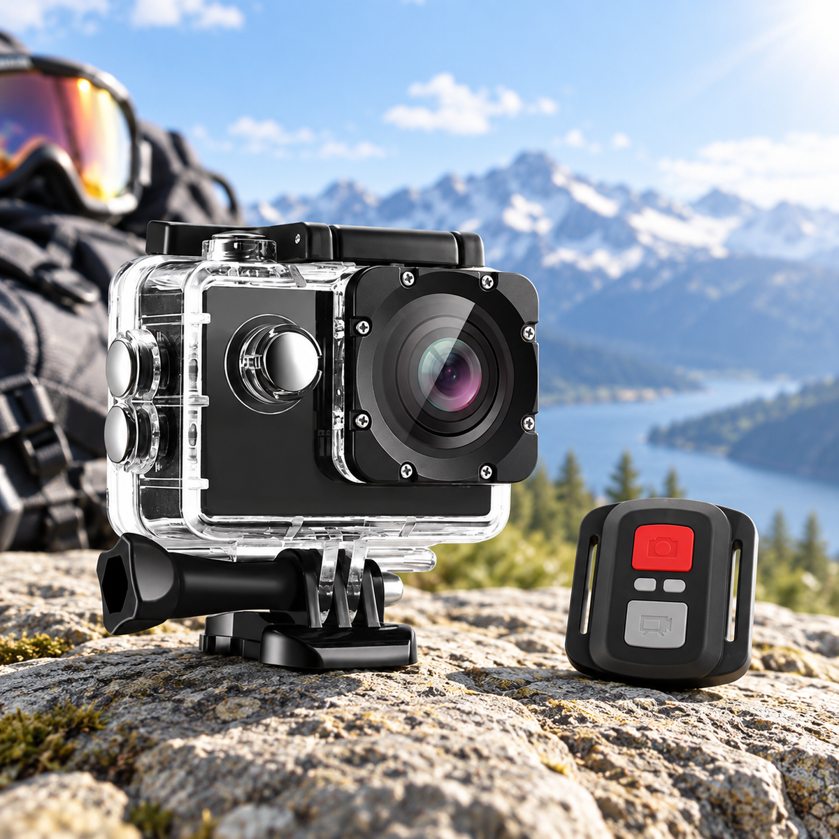 4K Ultra HD Action Camera Waterproof WiFi for Vlogging Sports