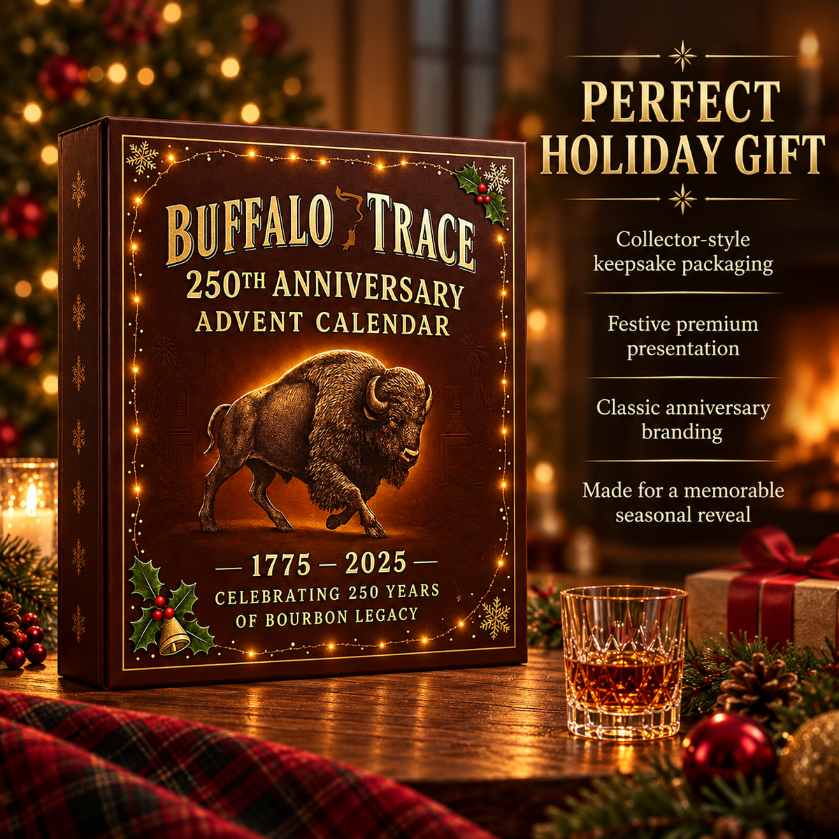 Whiskey Advent Calendar Bourbon Gift Countdown Set