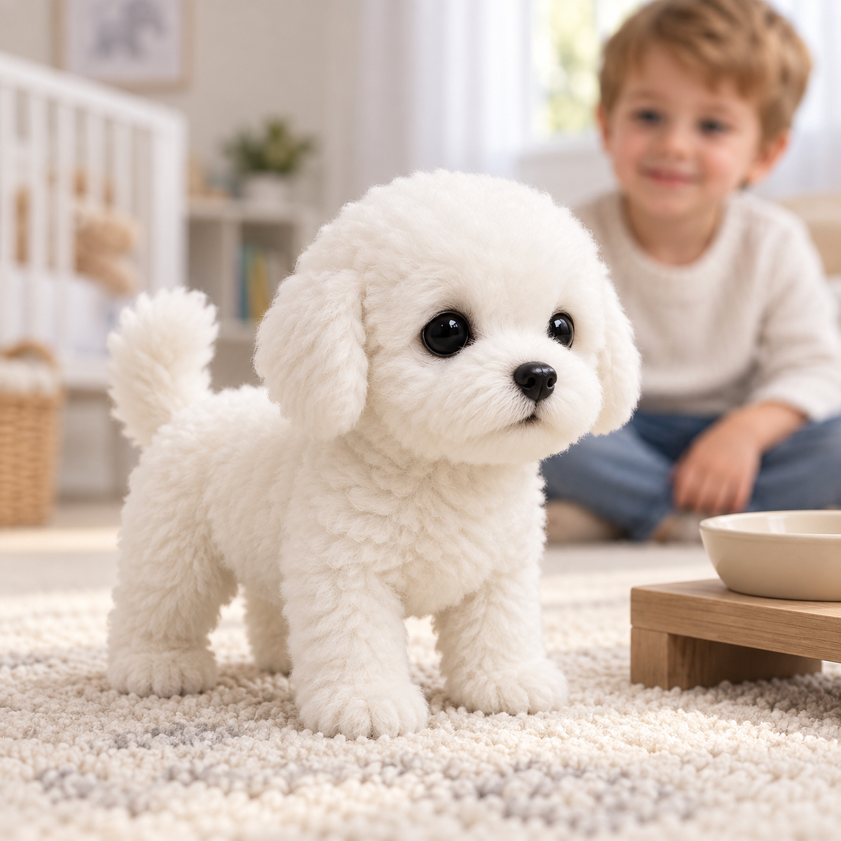 Interactive Plush Dog Toy for Kids Soft Cuddly Companion