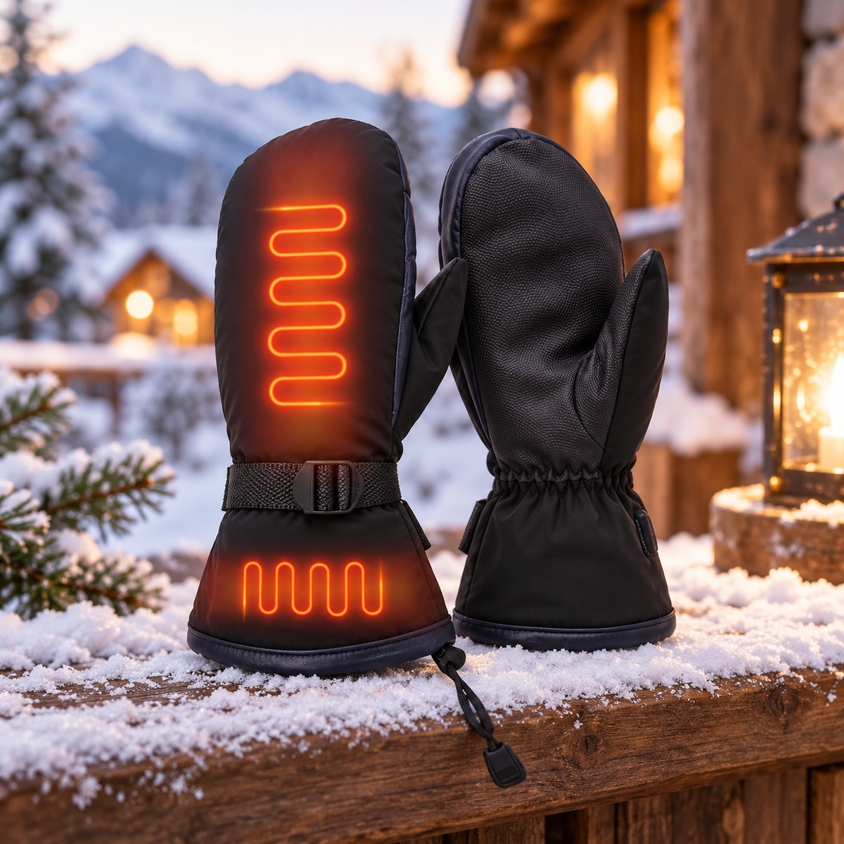 Heated Mittens Rechargeable Waterproof Hand Warmer Gloves
