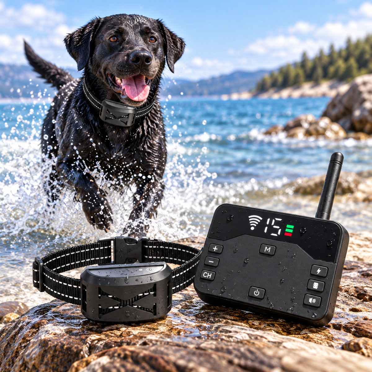 Wireless Dog Fence and Training Collar Waterproof Shock Vibrate