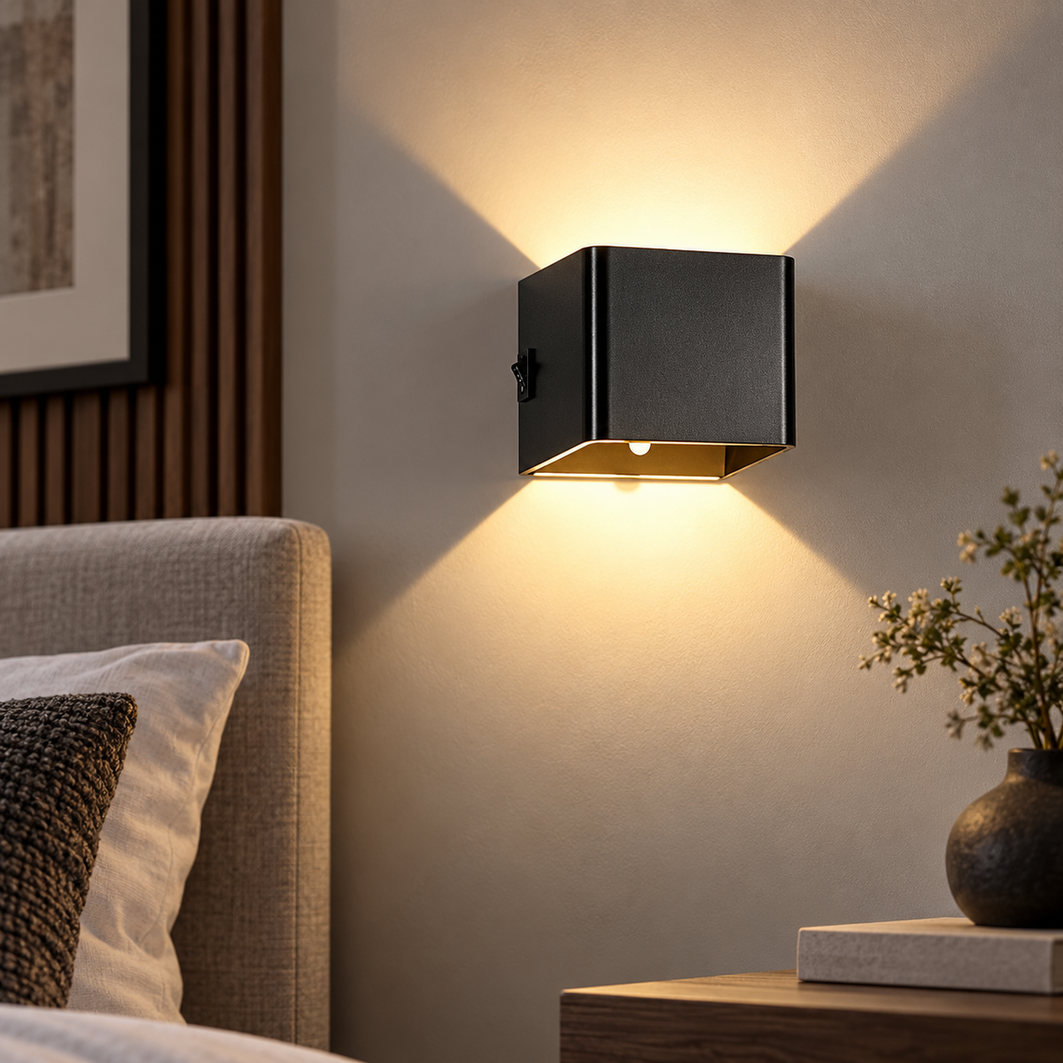 Wireless Rechargeable Wall Lamp Up and Down USB Light