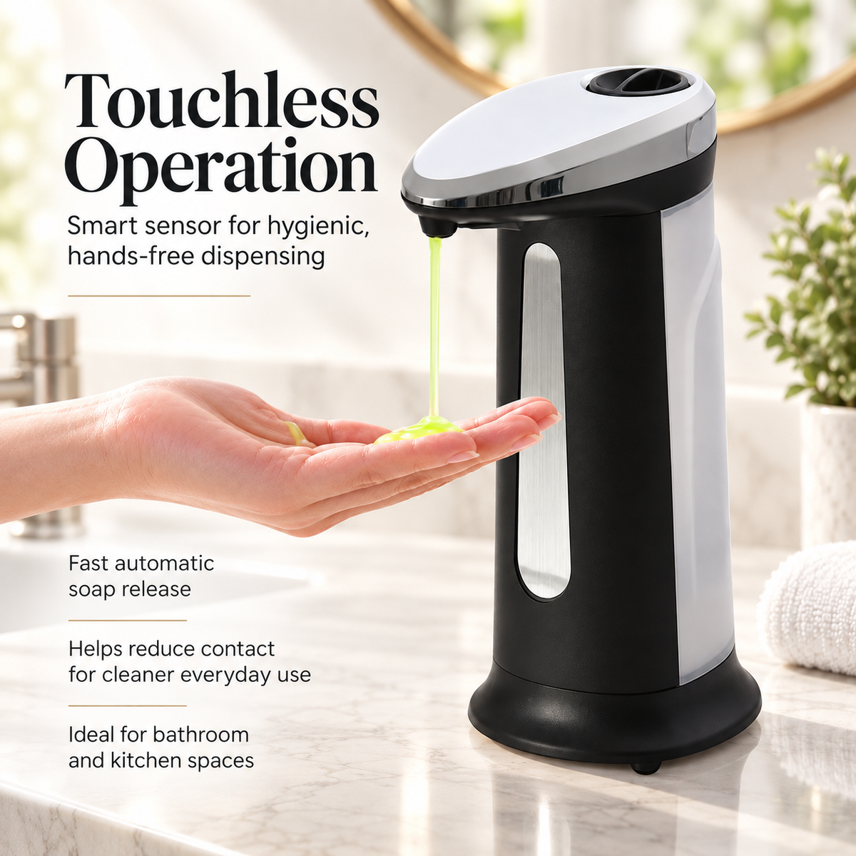 Automatic Soap Dispenser Touchless Infrared Sensor 400ml