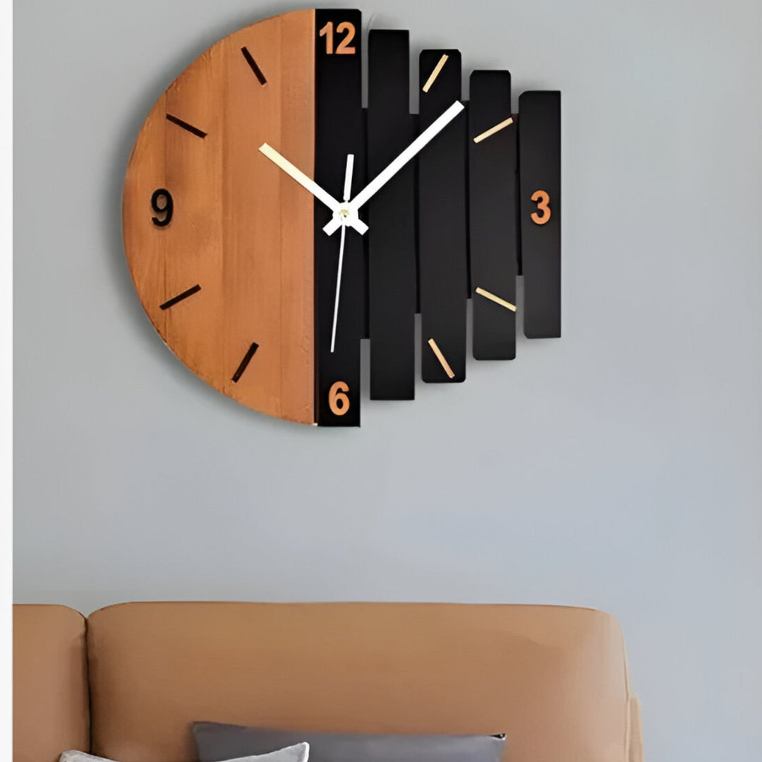 Large Wooden Wall Clock for Living Room