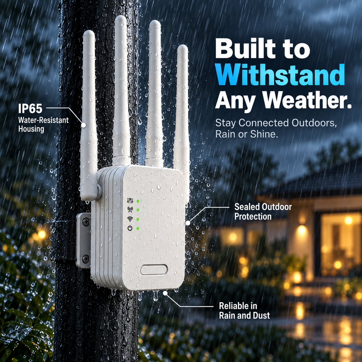 Outdoor WiFi Range Extender Booster Long Range for Garden