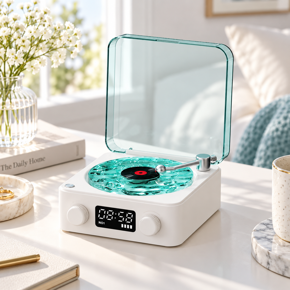 Wireless Vinyl Record Player Retro Bluetooth Turntable