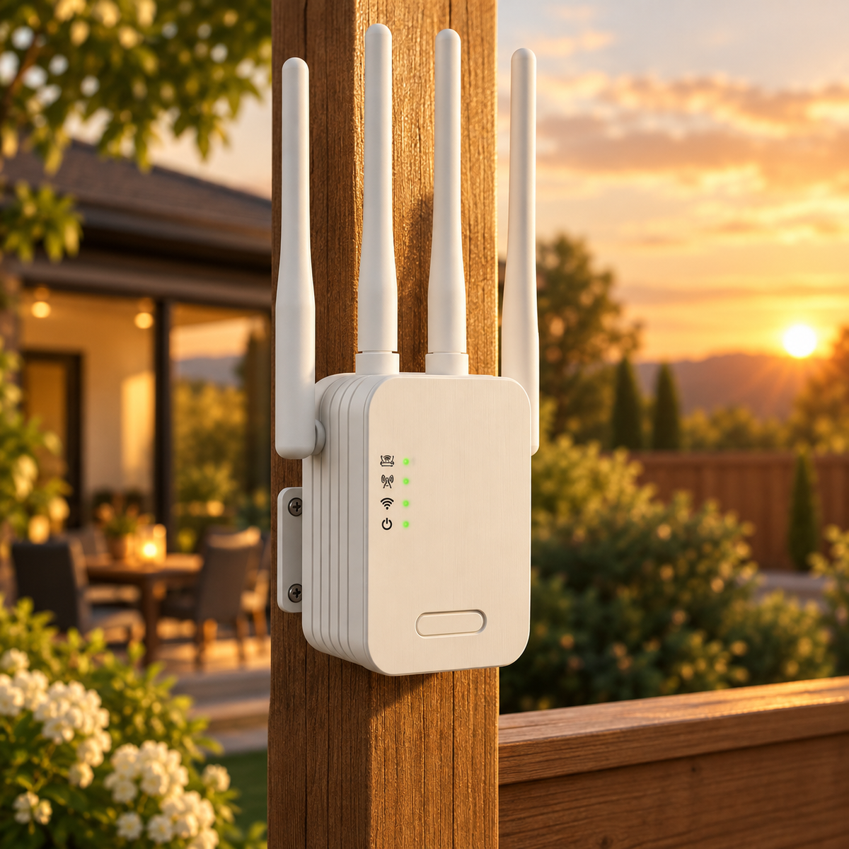 Outdoor WiFi Range Extender Booster Long Range for Garden