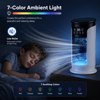 Portable 3-in-1 Air Conditioner Fan Air Cooler Humidifier with Night Light