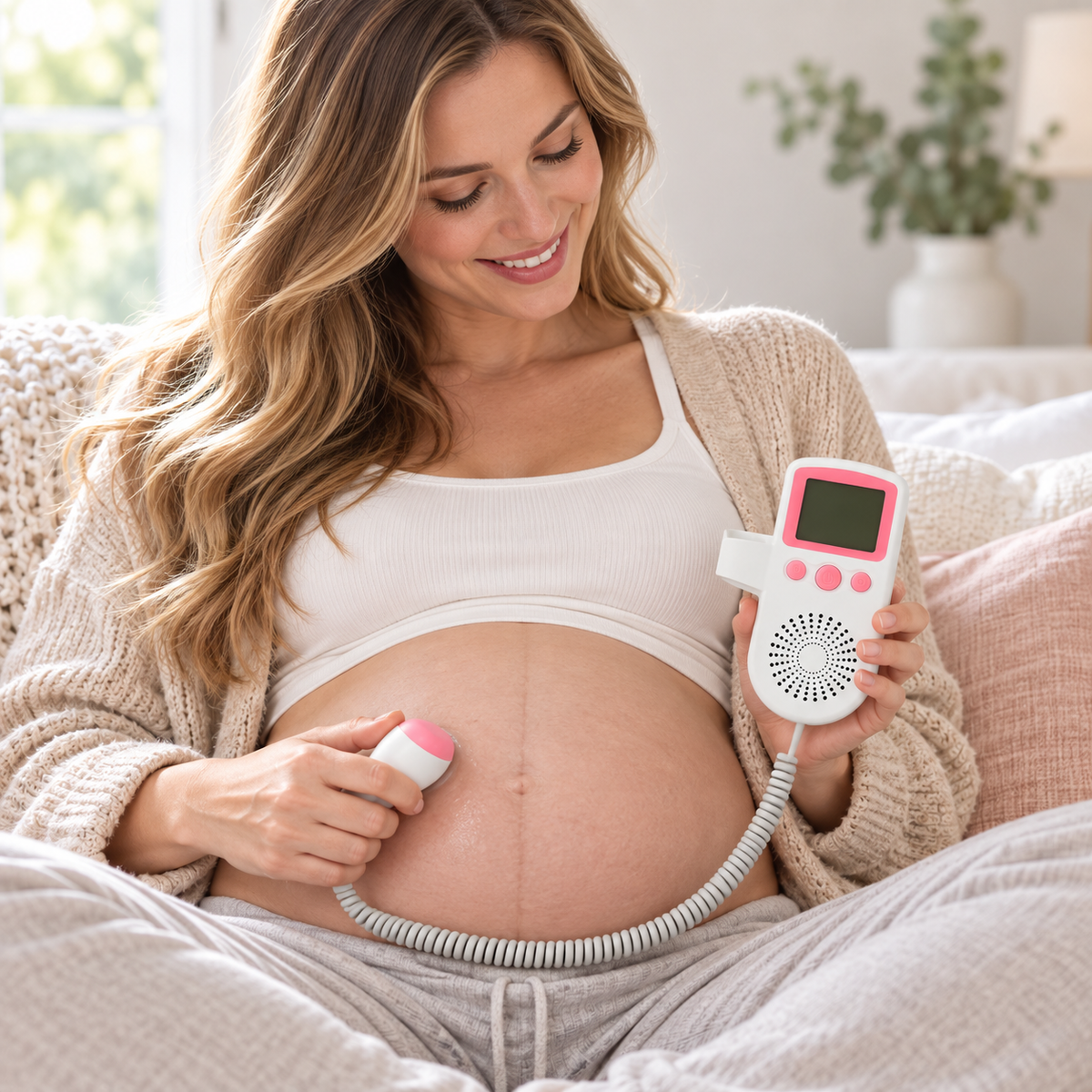 Fetal Doppler Baby Heartbeat Monitor for Home Pregnancy