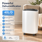 Dehumidifier with Air Purifier, Portable Moisture Absorber for Home, Kitchen & Bedroom