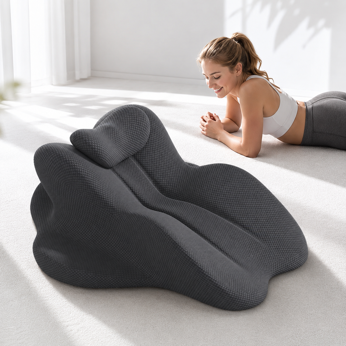 Ergonomic Memory Foam Reading & Lounging Wedge Pillow