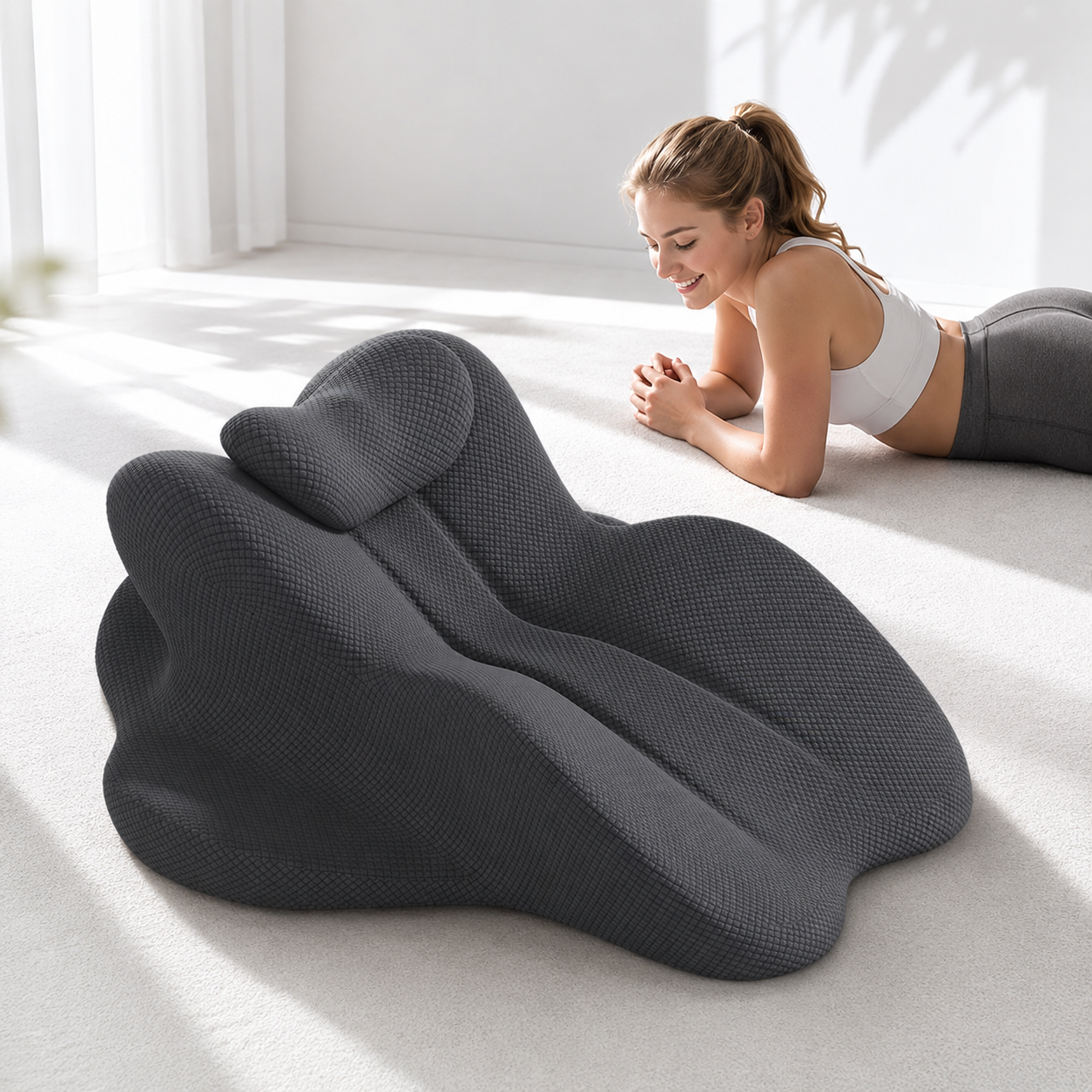 Ergonomic Memory Foam Reading & Lounging Wedge Pillow