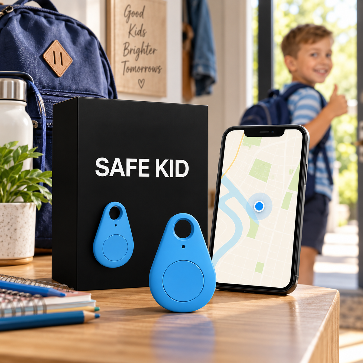 Child GPS Tracker Waterproof Real Time Location SOS