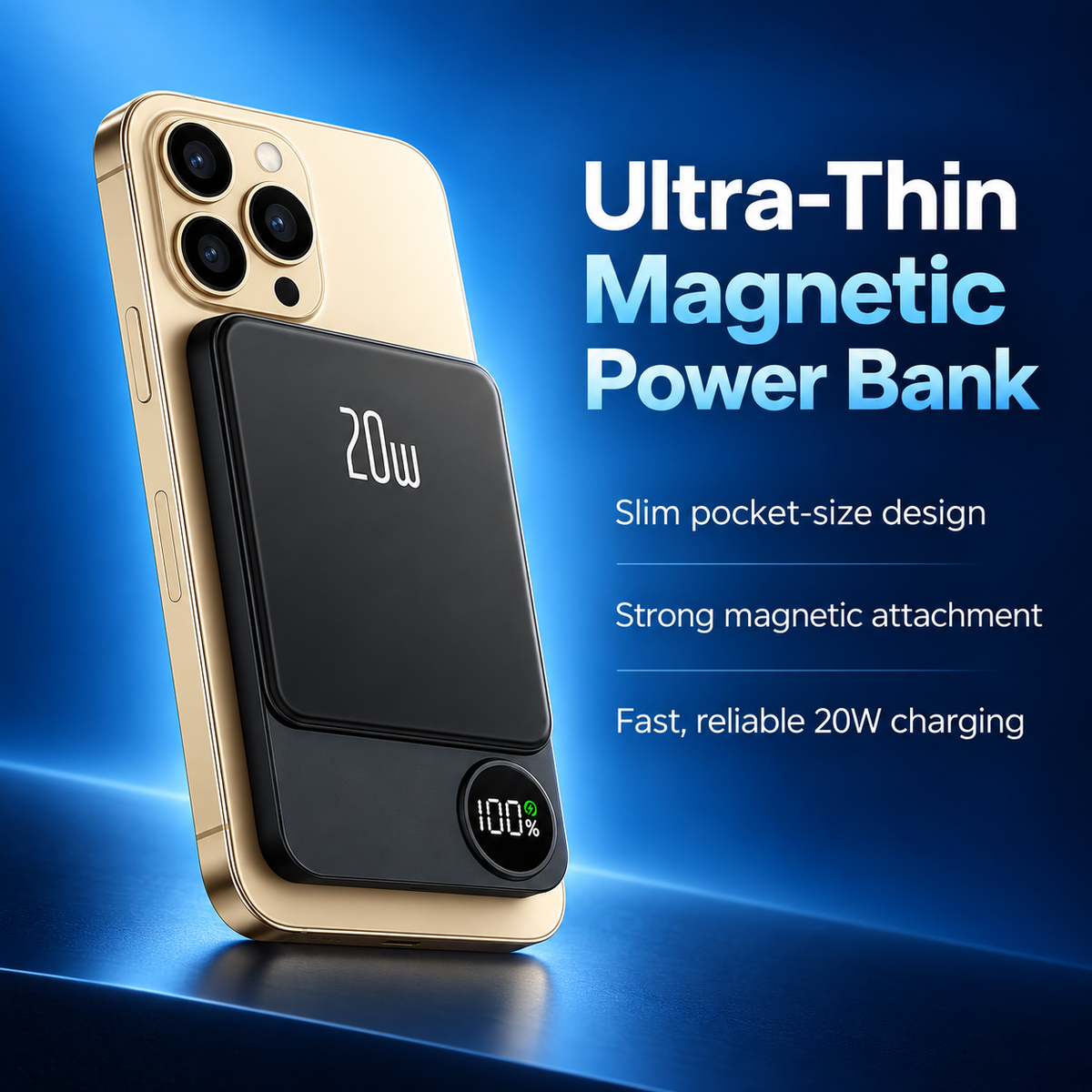 Magnetic Wireless Power Bank Fast Charging Portable Charger
