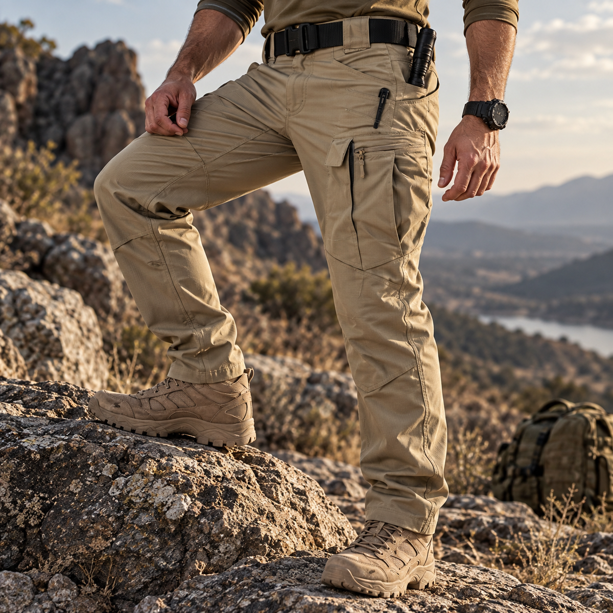 Tactical Waterproof Cargo Trousers Ripstop Quick Dry Multi Pocket