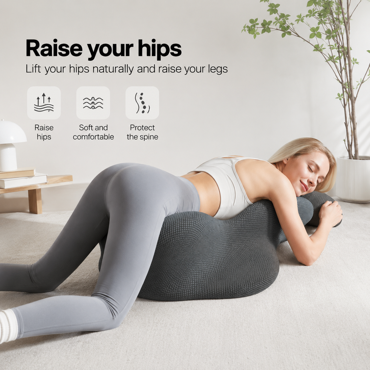Ergonomic Memory Foam Reading & Lounging Wedge Pillow